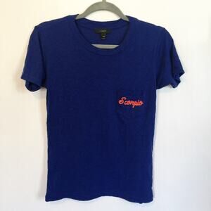 J Crew Horoscope S/S T-Shirt in Scorpio Blue Size XXS
